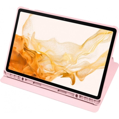 Samsung Galaxy Tab S9 Plus (+) Tablet Kılıfı Termik Kalem Bölmeli Dönebilen Standlı Kapak - Gri