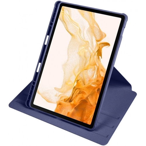 Samsung Galaxy Tab S9 Plus (+) Tablet Kılıfı Termik Kalem Bölmeli Dönebilen Standlı Kapak - Gri