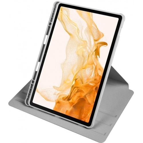 Samsung Galaxy Tab S9 Plus (+) Tablet Kılıfı Termik Kalem Bölmeli Dönebilen Standlı Kapak - Koyu Yeşil