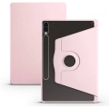 Samsung Galaxy Tab S9 Plus (+) Tablet Kılıfı Termik Kalem Bölmeli Dönebilen Standlı Kapak - Pembe