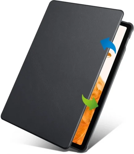 Samsung Galaxy Tab S9 Plus (+) Tablet Kılıfı Termik Kalem Bölmeli Dönebilen Standlı Kapak - Yeşil