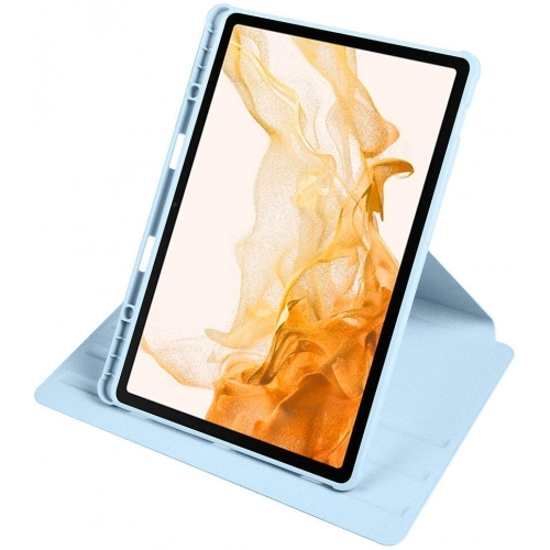 Samsung Galaxy Tab S9 Plus (+) Tablet Kılıfı Termik Kalem Bölmeli Dönebilen Standlı Kapak - Yeşil