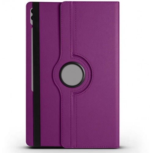 Samsung Galaxy Tab S9 Ultra (14.6) Tablet Kılıfı 360 Derece Dönebilen Standlı Kapak - Mor