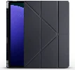 Samsung Galaxy Tab S9 Ultra (14.6) Tablet Kılıfı Standlı Tri Folding Kalemlikli Silikon Smart Cover - Siyah