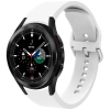 Samsung Galaxy Watch 4 Classic 42mm Silikon Kordon Tokalı Kademeli KRD-50 Kayış - Beyaz