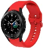 Samsung Galaxy Watch 4 Classic 42mm Silikon Kordon Tokalı Kademeli KRD-50 Kayış - Kırmızı