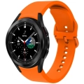 Samsung Galaxy Watch 4 Classic 42mm Silikon Kordon Tokalı Kademeli KRD-50 Kayış - Turuncu
