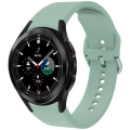 Samsung Galaxy Watch 4 Classic 46mm Silikon Kordon Tokalı Kademeli KRD-50 Kayış - Açık Yeşil