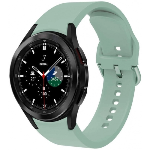 Samsung Galaxy Watch 4 Classic 46mm Silikon Kordon Tokalı Kademeli KRD-50 Kayış - Açık Yeşil