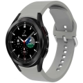 Samsung Galaxy Watch 4 Classic 46mm Silikon Kordon Tokalı Kademeli KRD-50 Kayış - Gri