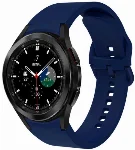 Samsung Galaxy Watch 4 Classic 46mm Silikon Kordon Tokalı Kademeli KRD-50 Kayış - Petrol Mavi