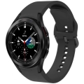 Samsung Galaxy Watch 4 Classic 46mm Silikon Kordon Tokalı Kademeli KRD-50 Kayış - Siyah