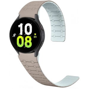 Samsung Galaxy Watch 5 40mm Kordon Çizgili Desenli Silikon KRD-111 Kordon - Haki