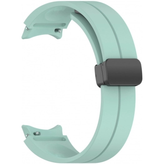 Samsung Galaxy Watch 5 40mm Silikon Kordon Zore KRD-84 Soft Pürüzsüz Metal Toka - Açık Yeşil