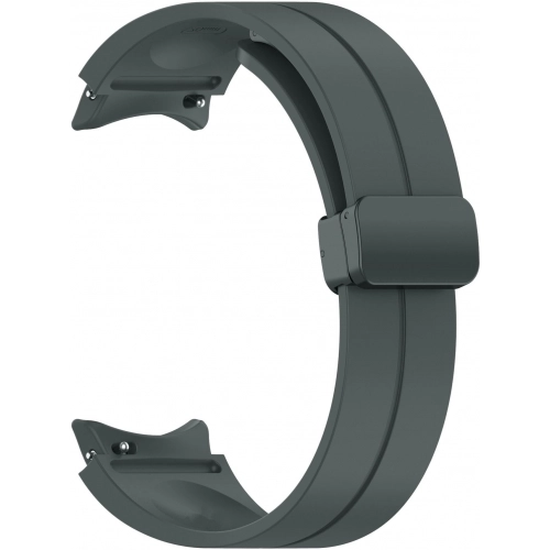 Samsung Galaxy Watch 5 40mm Silikon Kordon Zore KRD-84 Soft Pürüzsüz Metal Toka - Koyu Gri