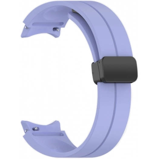 Samsung Galaxy Watch 5 40mm Silikon Kordon Zore KRD-84 Soft Pürüzsüz Metal Toka - Lila