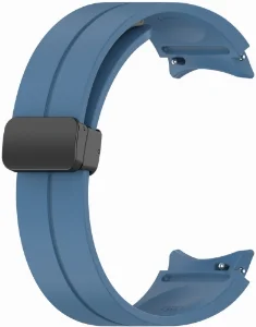 Samsung Galaxy Watch 5 40mm Silikon Kordon Zore KRD-84 Soft Pürüzsüz Metal Toka - Mavi