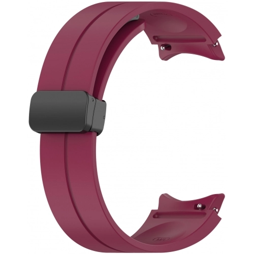 Samsung Galaxy Watch 5 40mm Silikon Kordon Zore KRD-84 Soft Pürüzsüz Metal Toka - Mürdüm