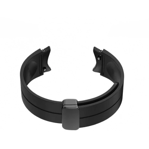 Samsung Galaxy Watch 5 40mm Silikon Kordon Zore KRD-84 Soft Pürüzsüz Metal Toka - Siyah