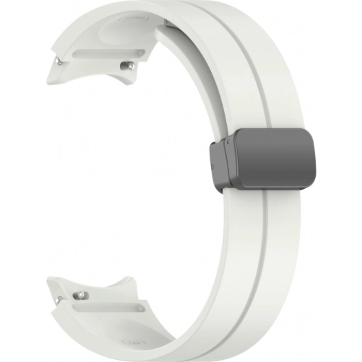 Samsung Galaxy Watch 5 40mm Silikon Kordon Zore KRD-84 Soft Pürüzsüz Metal Toka - Starlight