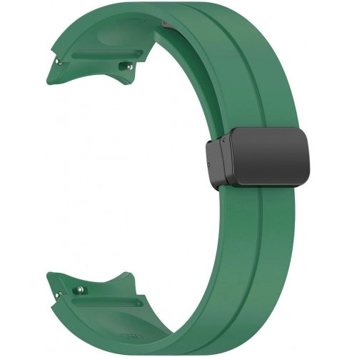 Samsung Galaxy Watch 5 40mm Silikon Kordon Zore KRD-84 Soft Pürüzsüz Metal Toka - Yeşil