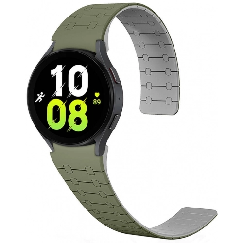 Samsung Galaxy Watch 5 44mm Kordon Çizgili Desenli Silikon KRD-111 Kordon - Turuncu