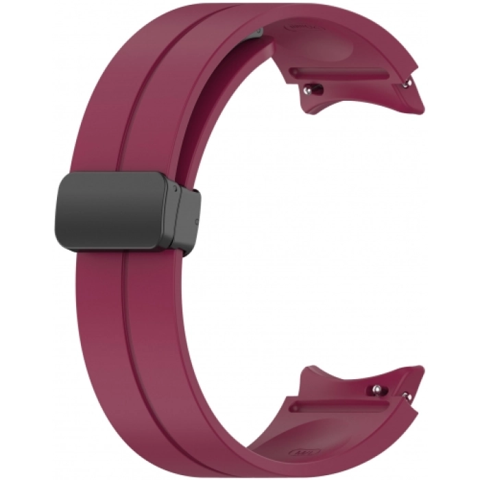 Samsung Galaxy Watch 5 44mm Silikon Kordon Zore KRD-84 Soft Pürüzsüz Metal Toka - Mürdüm