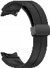 Samsung Galaxy Watch 5 44mm Silikon Kordon Zore KRD-84 Soft Pürüzsüz Metal Toka - Siyah