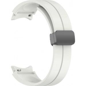 Samsung Galaxy Watch 5 44mm Silikon Kordon Zore KRD-84 Soft Pürüzsüz Metal Toka - Starlight