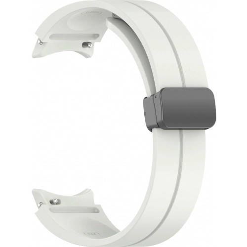 Samsung Galaxy Watch 5 44mm Silikon Kordon Zore KRD-84 Soft Pürüzsüz Metal Toka - Starlight