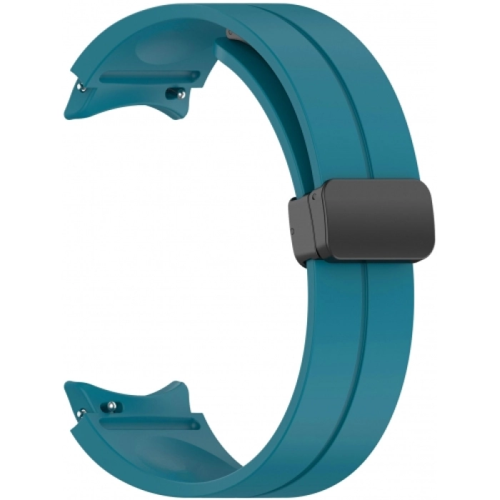 Samsung Galaxy Watch 5 44mm Silikon Kordon Zore KRD-84 Soft Pürüzsüz Metal Toka - Turkuaz