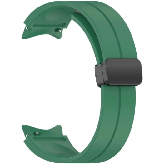 Samsung Galaxy Watch 5 44mm Silikon Kordon Zore KRD-84 Soft Pürüzsüz Metal Toka - Yeşil