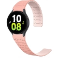 Samsung Galaxy Watch 6 40mm Kordon Çizgili Desenli Silikon KRD-111 Kordon - Pembe