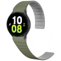 Samsung Galaxy Watch 6 40mm Kordon Çizgili Desenli Silikon KRD-111 Kordon - Yeşil