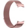 Samsung Galaxy Watch 6 40mm Metal Kordon Tel Örgü İşlemeli Mıknatıslı KRD-01  - Pembe
