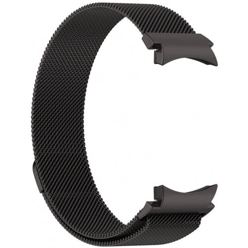 Samsung Galaxy Watch 6 40mm Metal Kordon Tel Örgü İşlemeli Mıknatıslı KRD-01  - Siyah