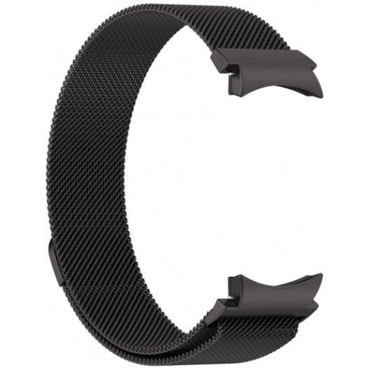 Samsung Galaxy Watch 6 40mm Metal Kordon Tel Örgü İşlemeli Mıknatıslı KRD-01  - Siyah