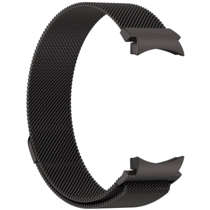 Samsung Galaxy Watch 6 40mm Metal Kordon Tel Örgü İşlemeli Mıknatıslı KRD-01  - Siyah