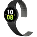 Samsung Galaxy Watch 6 44mm Kordon Çizgili Desenli Silikon KRD-111 Kordon - Siyah