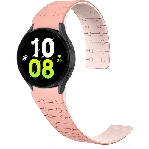 Samsung Galaxy Watch 6 44mm Kordon Çizgili Desenli Silikon KRD-111 Kordon - Siyah