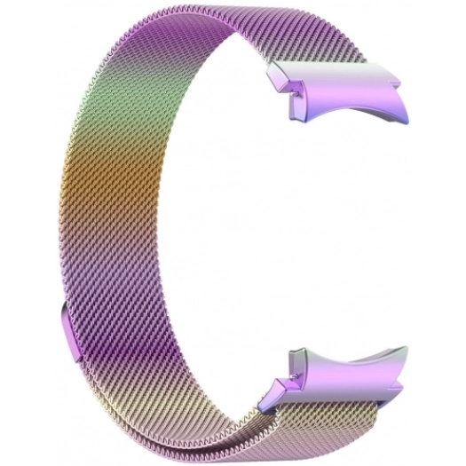 Samsung Galaxy Watch 6 44mm Metal Kordon Tel Örgü İşlemeli Mıknatıslı KRD-01  - Renkli