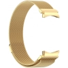 Samsung Galaxy Watch 6 44mm Metal Kordon Tel Örgü İşlemeli Mıknatıslı KRD-01  - Gold
