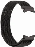 Samsung Galaxy Watch 6 44mm Metal Kordon Tel Örgü İşlemeli Mıknatıslı KRD-01  - Siyah