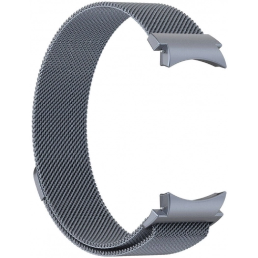 Samsung Galaxy Watch 6 Classic 47mm Metal Kordon Tel Örgü İşlemeli Mıknatıslı KRD-01  - Gri