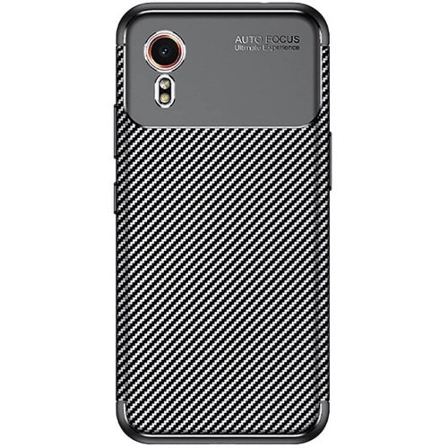 Samsung Galaxy XCover 7 Kılıf Silikon Parmak İzi Bırakmayan Karbon Soft Negro Kapak - Siyah