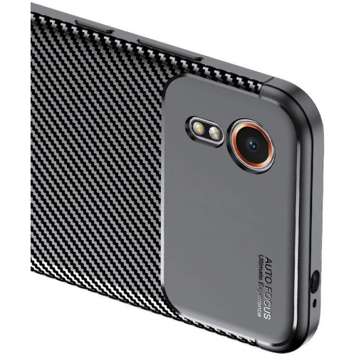 Samsung Galaxy XCover 7 Kılıf Silikon Parmak İzi Bırakmayan Karbon Soft Negro Kapak - Siyah