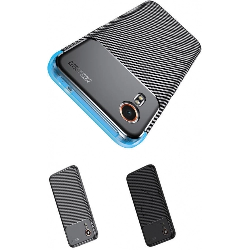 Samsung Galaxy XCover 7 Kılıf Silikon Parmak İzi Bırakmayan Karbon Soft Negro Kapak - Siyah