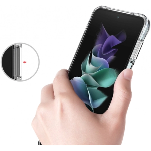 Samsung Galaxy Z Flip 4 Kılıf Şeffaf Kaliteli Lux Vonn Kapak 