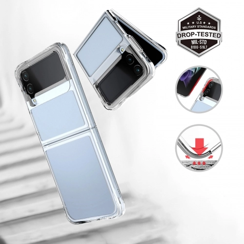 Samsung Galaxy Z Flip 4 Kılıf Şeffaf Kaliteli Lux Vonn Kapak