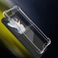 Samsung Galaxy Z Flip 5 Kılıf Köşe Korumalı Airbag Şeffaf Silikon Anti-Shock - Şeffaf